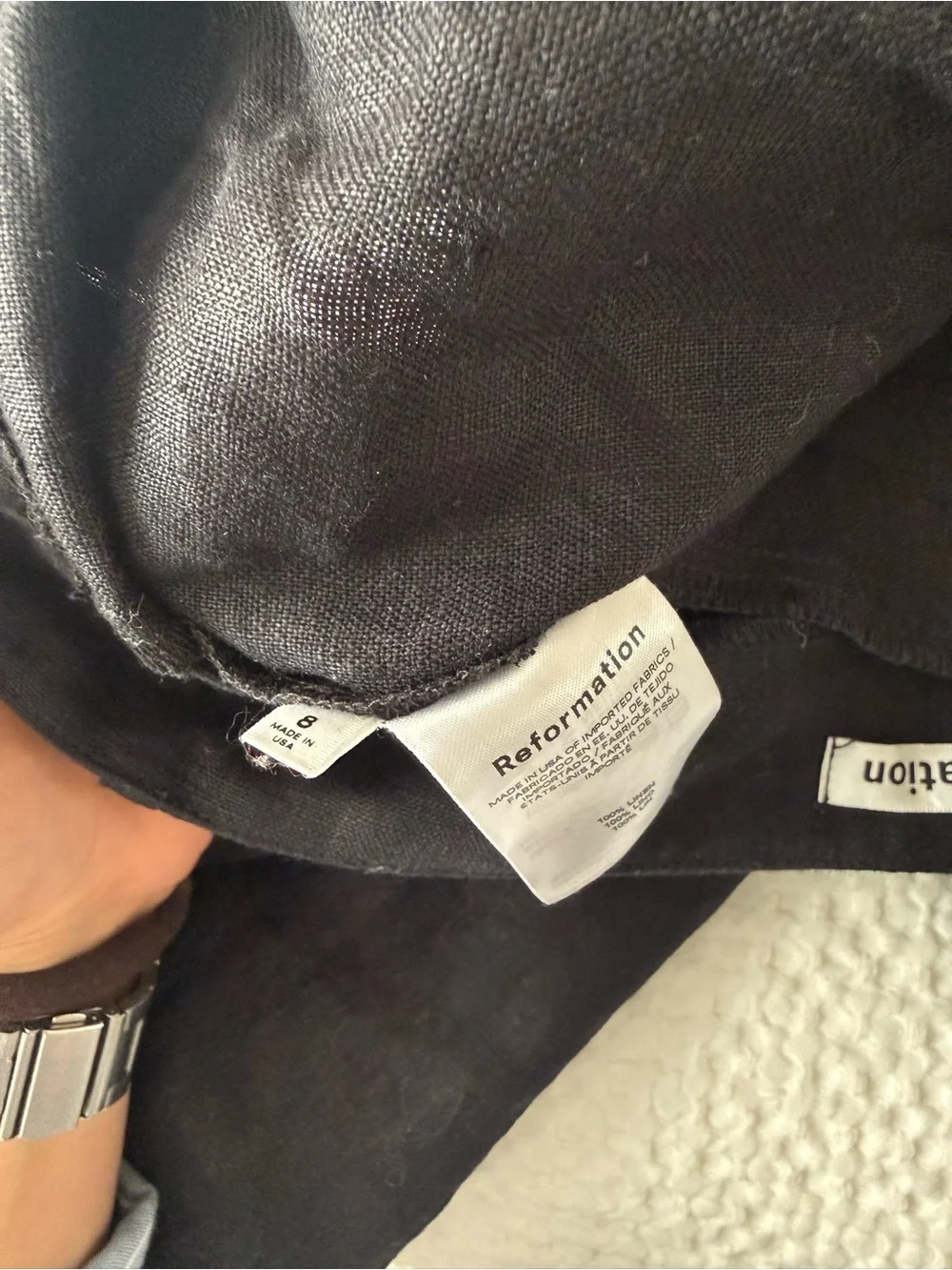 Reformation linen Black pants